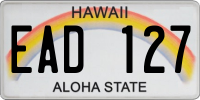 HI license plate EAD127