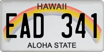 HI license plate EAD341