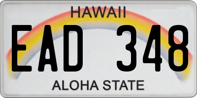 HI license plate EAD348