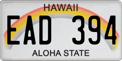 HI license plate EAD394