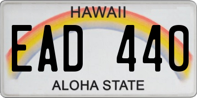 HI license plate EAD440