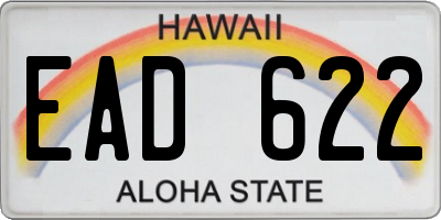 HI license plate EAD622
