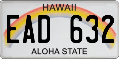 HI license plate EAD632