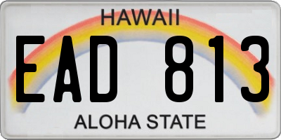 HI license plate EAD813