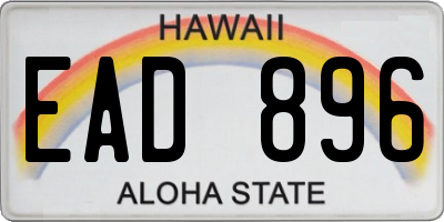 HI license plate EAD896