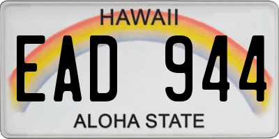 HI license plate EAD944