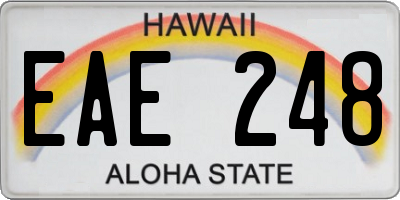 HI license plate EAE248