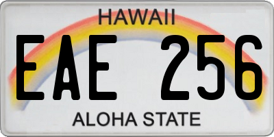 HI license plate EAE256