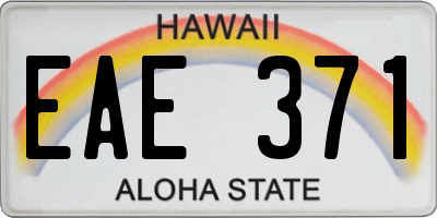 HI license plate EAE371