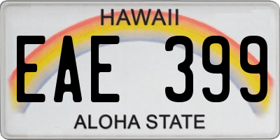 HI license plate EAE399