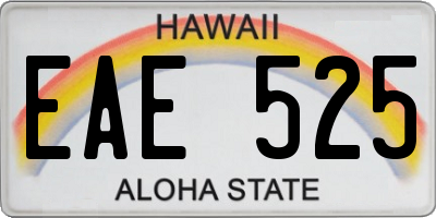 HI license plate EAE525