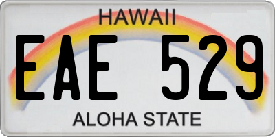 HI license plate EAE529