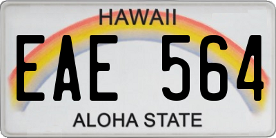 HI license plate EAE564