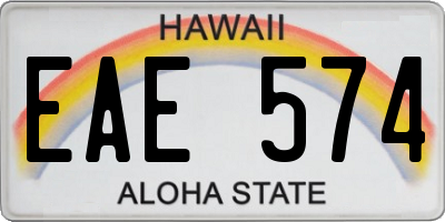 HI license plate EAE574