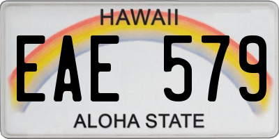 HI license plate EAE579