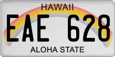 HI license plate EAE628