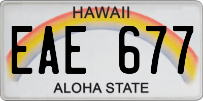 HI license plate EAE677