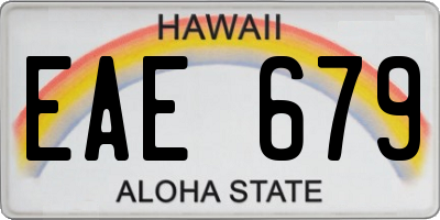 HI license plate EAE679