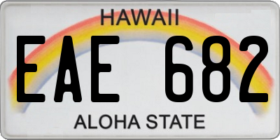 HI license plate EAE682