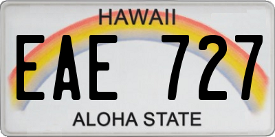 HI license plate EAE727