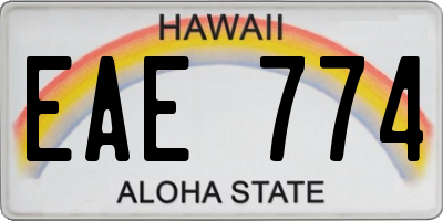 HI license plate EAE774
