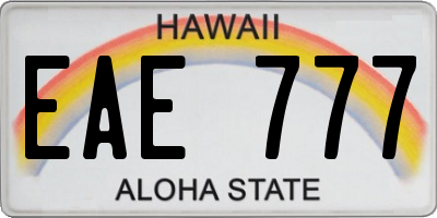 HI license plate EAE777