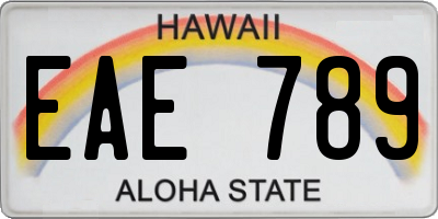 HI license plate EAE789