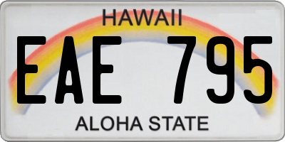HI license plate EAE795