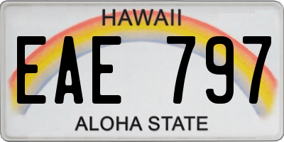 HI license plate EAE797
