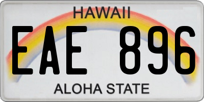 HI license plate EAE896