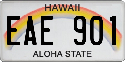 HI license plate EAE901