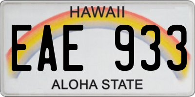 HI license plate EAE933
