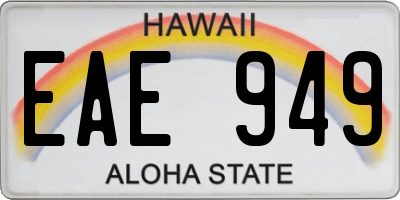 HI license plate EAE949