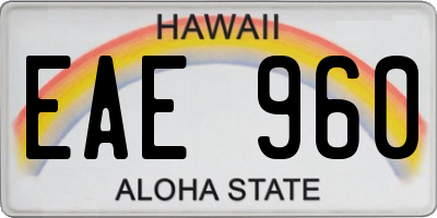 HI license plate EAE960