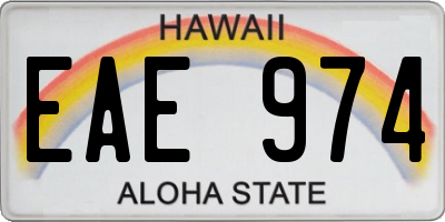 HI license plate EAE974