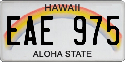 HI license plate EAE975