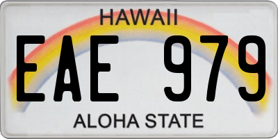 HI license plate EAE979