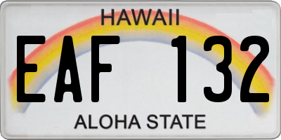 HI license plate EAF132