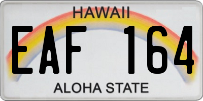 HI license plate EAF164