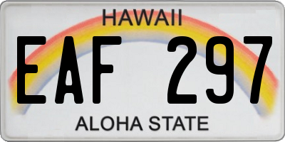 HI license plate EAF297