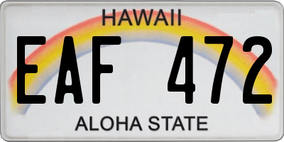 HI license plate EAF472