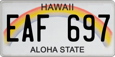 HI license plate EAF697