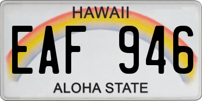 HI license plate EAF946