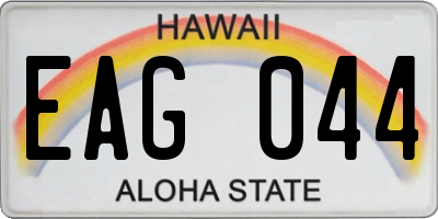 HI license plate EAG044