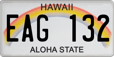 HI license plate EAG132