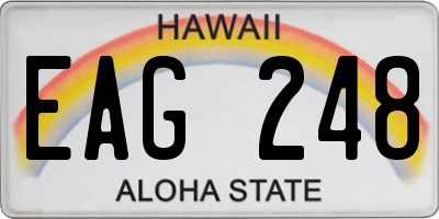 HI license plate EAG248