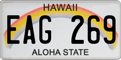 HI license plate EAG269