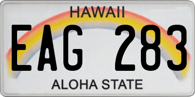 HI license plate EAG283