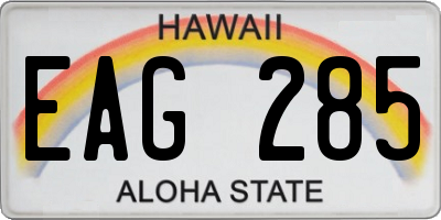 HI license plate EAG285