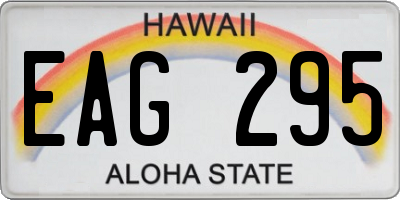 HI license plate EAG295
